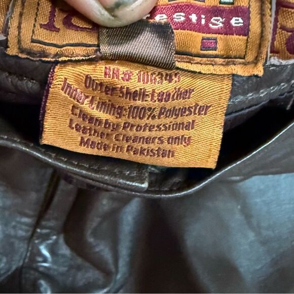 Vintage 80s Prestige Leather Jacket & Pants Set – Two-Tone Western Biker, XL/36 - Picture 8 of 16